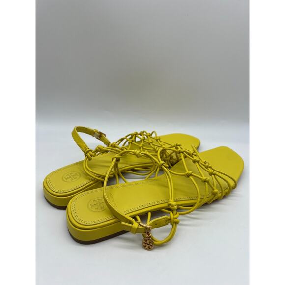 Tory Burch Barley There Knotted Flat Calendula Leather Sandals Size 10.5 NEW - Picture 16 of 16